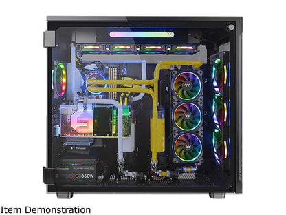 Thermaltake View 91 RGB PLUS Tempered Glass XL-ATX Vertical GPU Modular Black Gaming Super Tower Computer Case CA-1I9-00F1WN-00