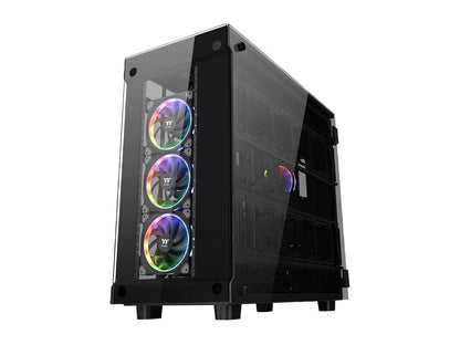 Thermaltake View 91 RGB PLUS Tempered Glass XL-ATX Vertical GPU Modular Black Gaming Super Tower Computer Case CA-1I9-00F1WN-00