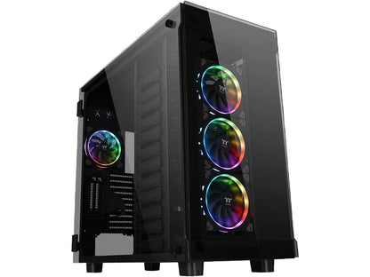 Thermaltake View 91 RGB PLUS Tempered Glass XL-ATX Vertical GPU Modular Black Gaming Super Tower Computer Case CA-1I9-00F1WN-00