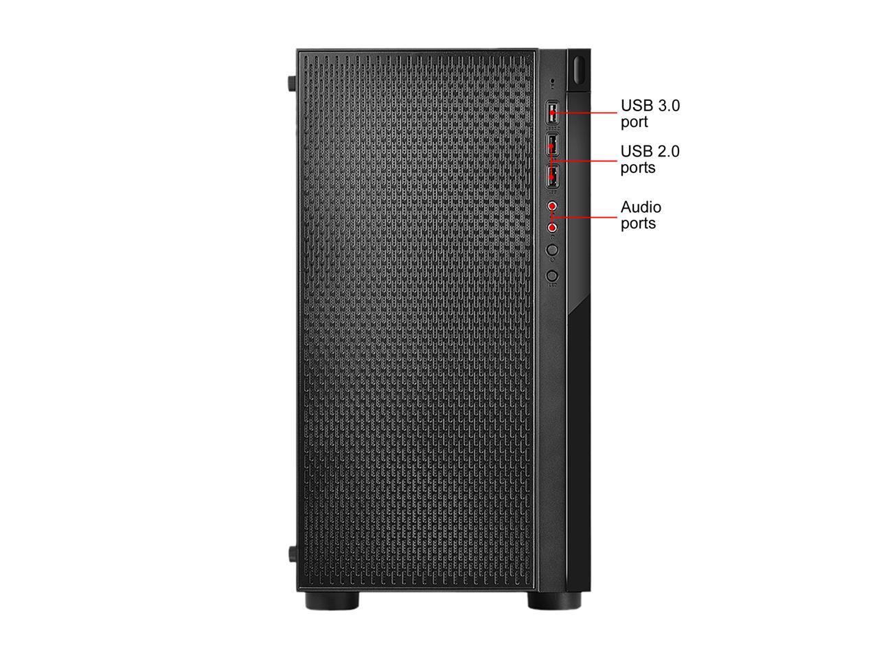 Thermaltake Versa H18 Tempered Glass Black SPCC Micro ATX Gaming Computer Case CA-1J4-00S1WN-01