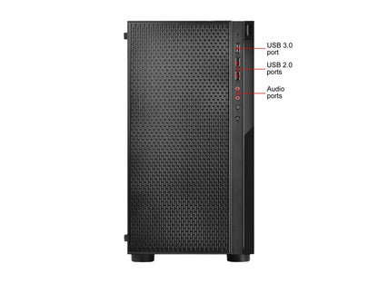 Thermaltake Versa H18 Tempered Glass Black SPCC Micro ATX Gaming Computer Case CA-1J4-00S1WN-01