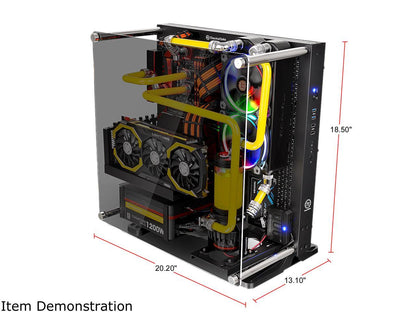 Thermaltake Core P3 TG Black ATX Open Frame Panoramic Viewing Tt LCS Certified Gaming Computer Case CA-1G4-00M1WN-06