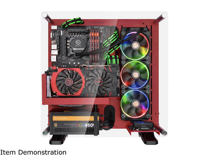 Thermaltake Core P3 TG Red ATX Open Frame Panoramic Viewing Tt LCS Certified Gaming Computer Case CA-1G4-00M3WN-03