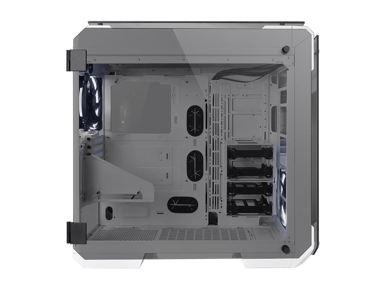 Thermaltake View 71 Tempered Glass Snow Edition 4-Sided Tempered Glass E-ATX Vertical GPU Modular Gaming Full Tower Computer Case CA-1I7-00F6WN-00