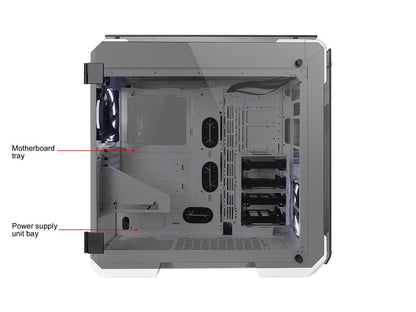 Thermaltake View 71 Tempered Glass Snow Edition 4-Sided Tempered Glass E-ATX Vertical GPU Modular Gaming Full Tower Computer Case CA-1I7-00F6WN-00