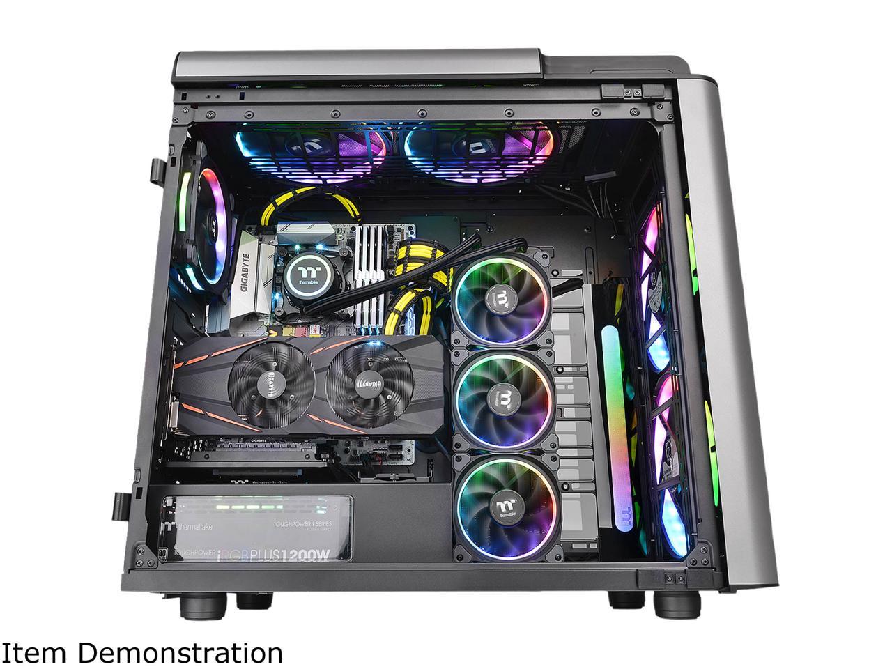 Thermaltake Level 20 GT RGB Plus E-ATX Full Tower Rotational Expansion Slot Type-C Modular Gaming Computer Case CA-1K9-00F1WN-01