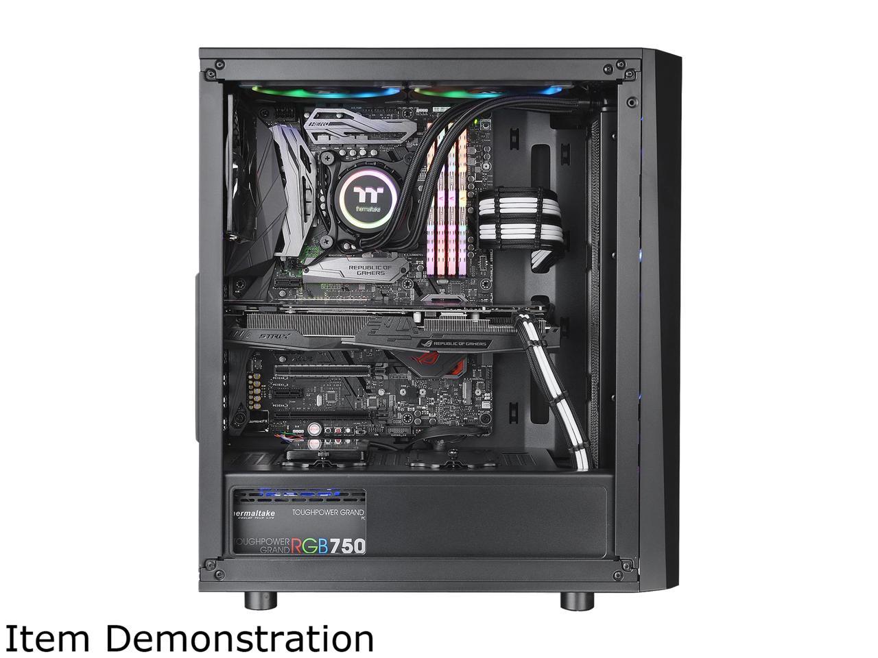 Thermaltake Versa J24 Tempered Glass ARGB Edition 5V MB Sync Capable Mid-Tower Chassis CA-1L7-00M1WN-03