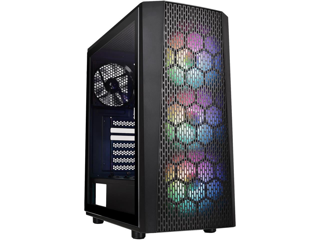 Thermaltake Versa J24 Tempered Glass ARGB Edition 5V MB Sync Capable Mid-Tower Chassis CA-1L7-00M1WN-03