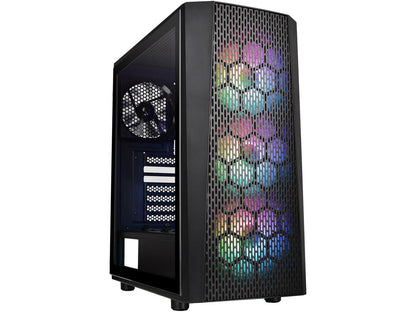 Thermaltake Versa J24 Tempered Glass ARGB Edition 5V MB Sync Capable Mid-Tower Chassis CA-1L7-00M1WN-03