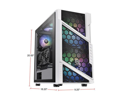 Thermaltake Commander C31 TG Snow ARGB CA-1N2-00M6WN-00 White SPCC / Tempered Glass ATX Mid Tower Computer Case