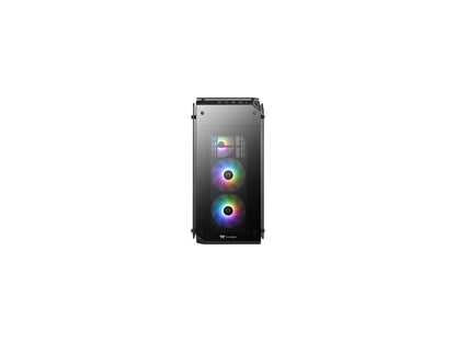 Thermaltake View 71 Motherboard Sync ARGB 4-Sided Tempered Glass Vertical GPU Modular E-ATX Gaming Full Tower Computer Case with 3 140mm 5V Motherboard Sync ARGB Fans Pre-installed CA-1I7-00F1WN-03