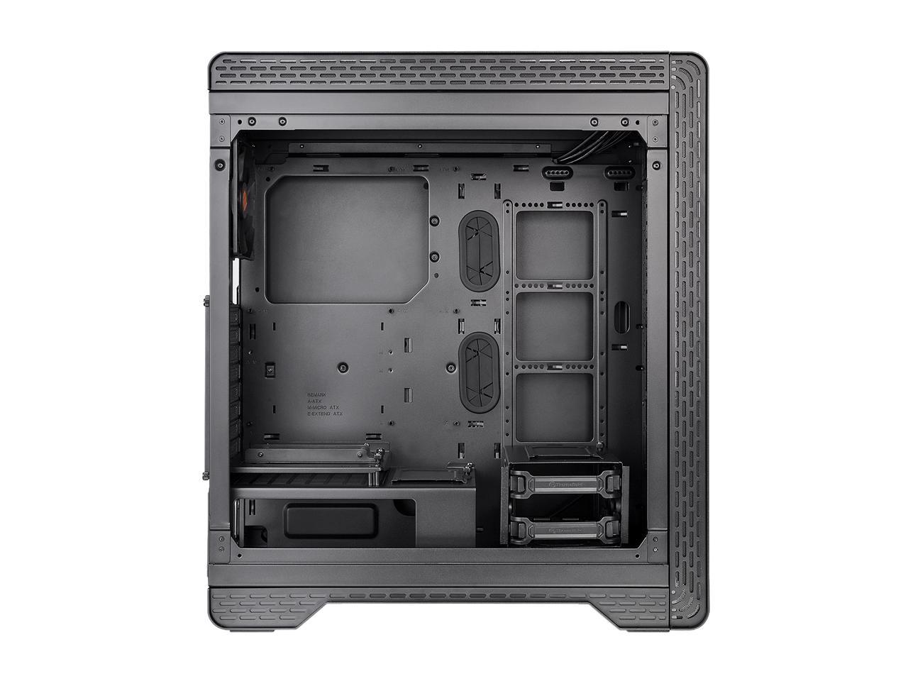 Thermaltake S500 Tempered Glass ATX Mid-Tower Computer Case with 140mm Front Fan + 120mm Rear Fan Pre-installed CA-1O3-00M1WN-01