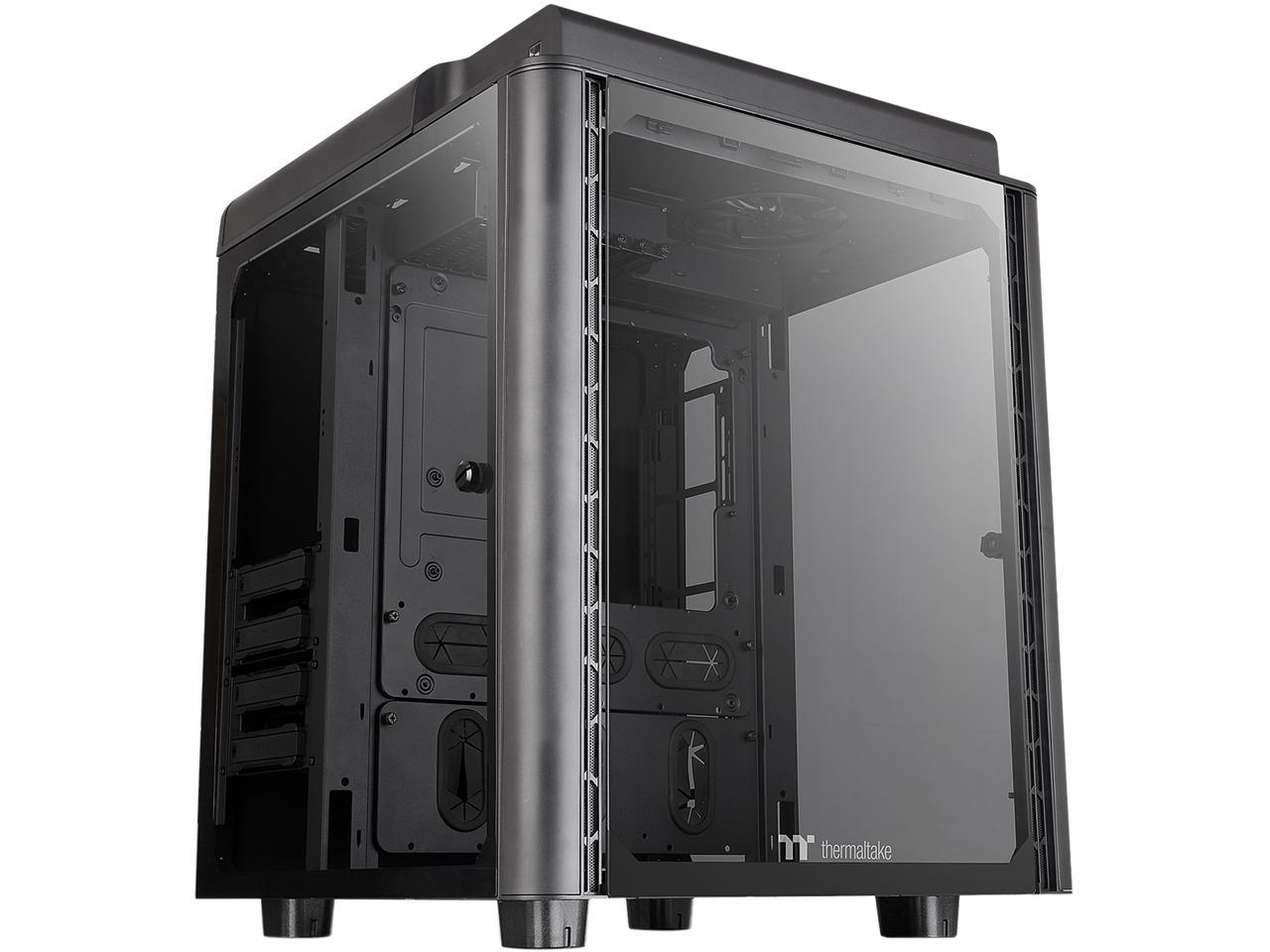 Thermaltake Level 20 HT Black Edition 4 Tempered Glass Type-C Fully Modular E-ATX Full Tower Computer Chassis with 2 x 140mm Top Fan Pre-Installed CA-1P6-00F1WN-00