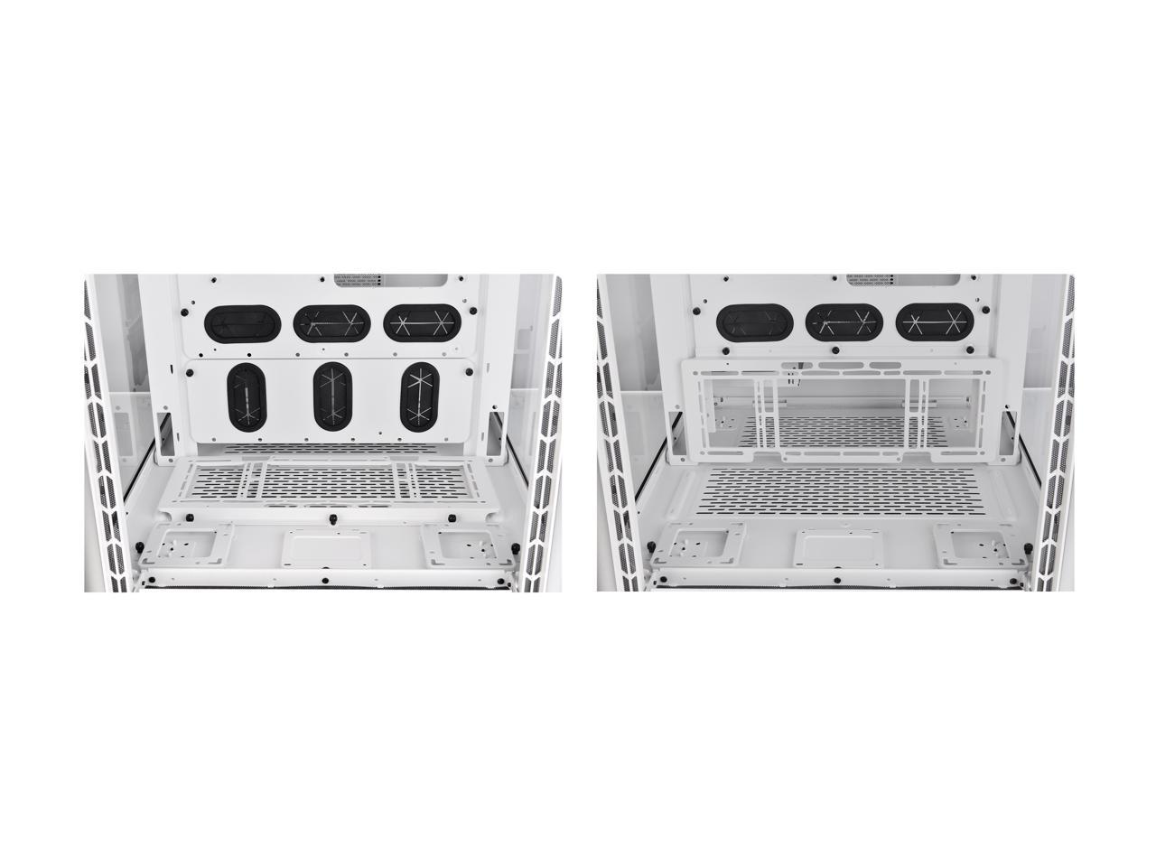 Thermaltake Level 20 HT Snow Edition 4 Tempered Glass Type-C Fully Modular E-ATX Full Tower Computer Chassis with 2 x 140mm Top Fan Pre-Installed CA-1P6-00F6WN-00
