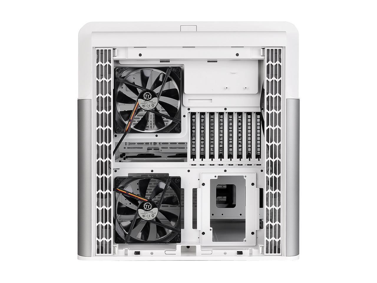Thermaltake Level 20 HT Snow Edition 4 Tempered Glass Type-C Fully Modular E-ATX Full Tower Computer Chassis with 2 x 140mm Top Fan Pre-Installed CA-1P6-00F6WN-00