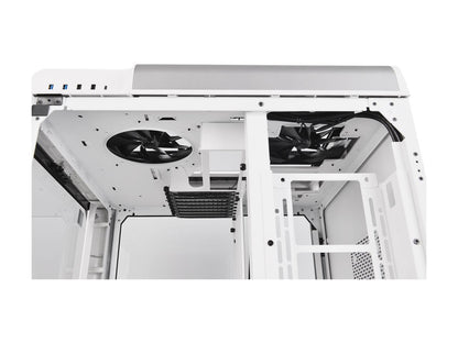 Thermaltake Level 20 HT Snow Edition 4 Tempered Glass Type-C Fully Modular E-ATX Full Tower Computer Chassis with 2 x 140mm Top Fan Pre-Installed CA-1P6-00F6WN-00