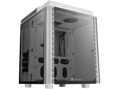 Thermaltake Level 20 HT Snow Edition 4 Tempered Glass Type-C Fully Modular E-ATX Full Tower Computer Chassis with 2 x 140mm Top Fan Pre-Installed CA-1P6-00F6WN-00