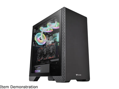 Thermaltake S300 Tempered Glass Edition ATX Mid-Tower Computer Case with 120mm Rear Fan Pre-Installed CA-1P5-00M1WN-00