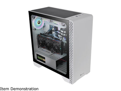 Thermaltake S300 Tempered Glass Snow Edition ATX Mid-Tower Computer Case with 120mm Rear Fan Pre-Installed CA-1P5-00M6WN-00