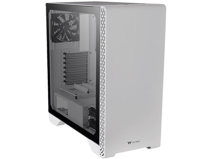 Thermaltake S300 Tempered Glass Snow Edition ATX Mid-Tower Computer Case with 120mm Rear Fan Pre-Installed CA-1P5-00M6WN-00