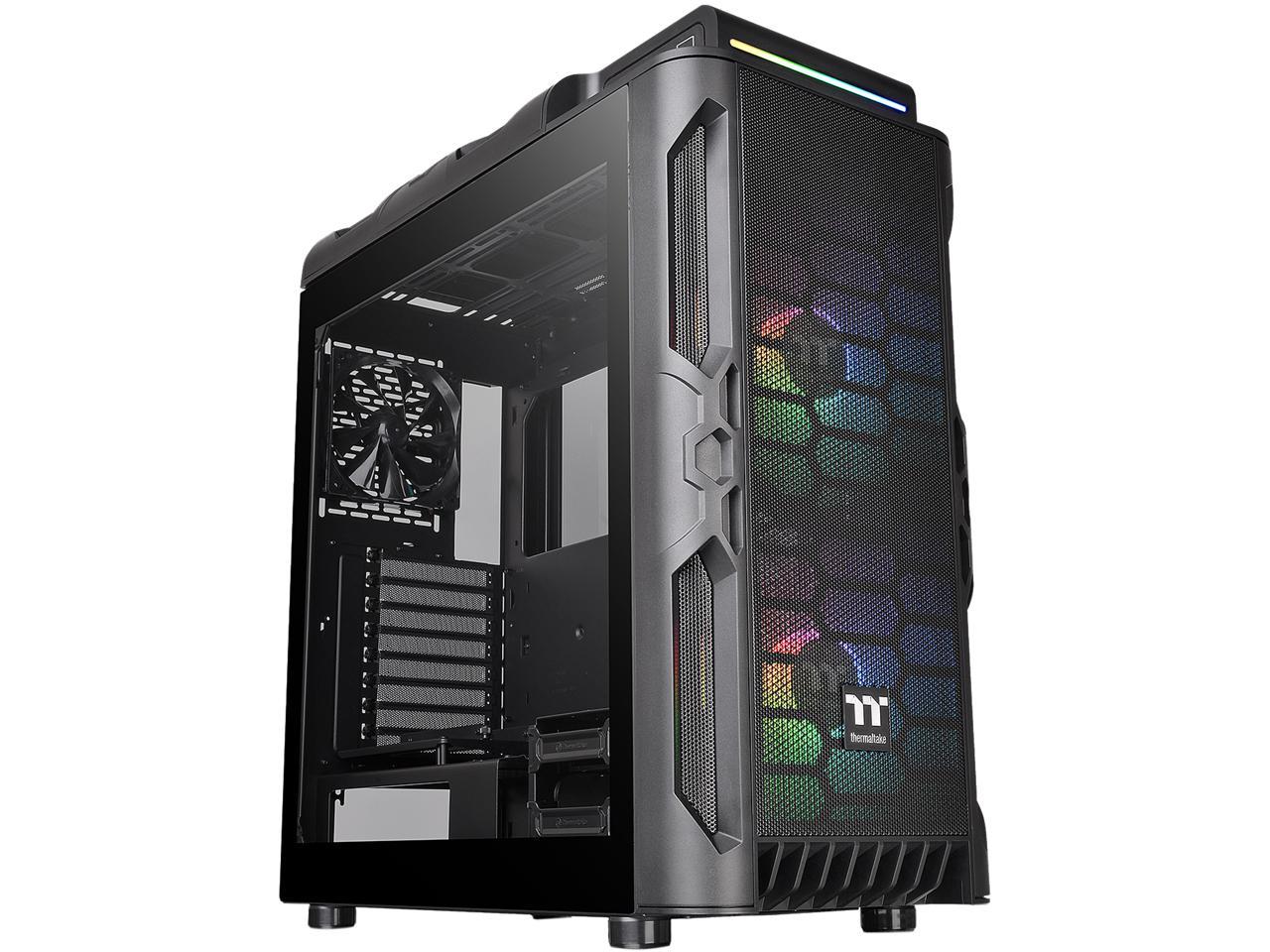 Thermaltake Level 20 RS Motherboard Sync ARGB ATX Mid Tower Gaming Computer Case with 2 200mm ARGB 5V Motherboard Sync RGB Fans + 140mm Black Rear Fan Pre-Installed CA-1P8-00M1WN-00