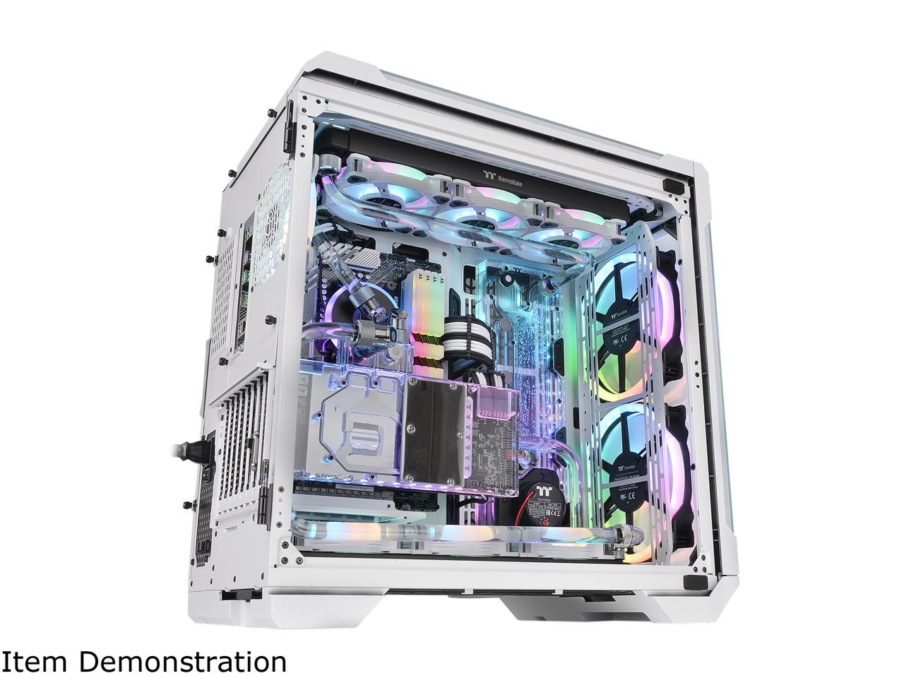 Thermaltake View 51 Snow Motherboard Sync ARGB E-ATX Full Tower Gaming Computer Case with 2 200mm ARGB 5V Motherboard Sync RGB Fans + 140mm Black Rear Fan Pre-Installed CA-1Q6-00M6WN-00