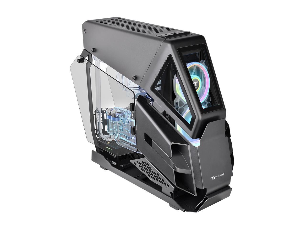 Thermaltake AH T600 Helicopter Styled Open Frame Tempered Glass Swing Door E-ATX Full Tower Case CA-1Q4-00M1WN-00