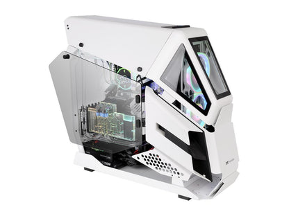 Thermaltake AH T600 Snow Helicopter Styled Open Frame Tempered Glass Swing Door E-ATX Full Tower Case CA-1Q4-00M6WN-00