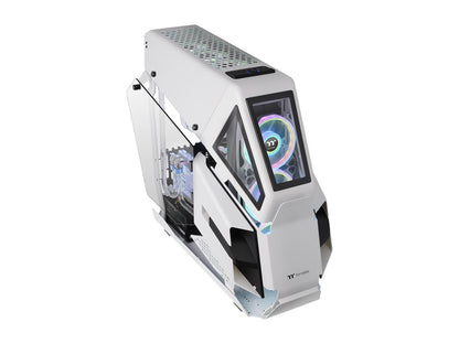 Thermaltake AH T600 Snow Helicopter Styled Open Frame Tempered Glass Swing Door E-ATX Full Tower Case CA-1Q4-00M6WN-00