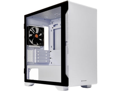 Thermaltake S100 Tempered Glass Snow Edition Micro-ATX Mini-Tower Computer Case with 120mm Rear Fan Pre-Installed CA-1Q9-00S6WN-00