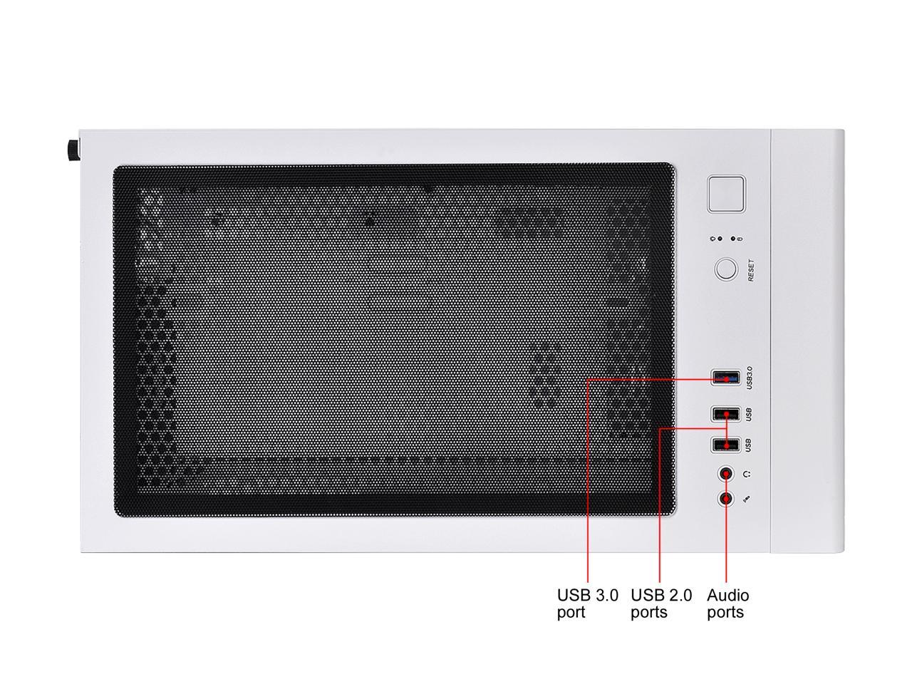 Thermaltake S100 Tempered Glass Snow Edition Micro-ATX Mini-Tower Computer Case with 120mm Rear Fan Pre-Installed CA-1Q9-00S6WN-00