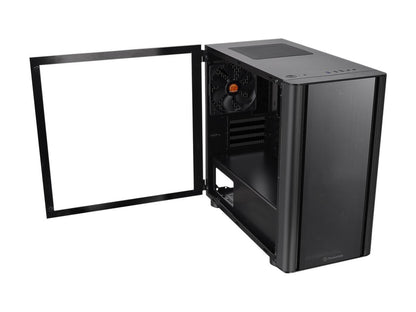 Thermaltake V150 Tempered Glass Micro-ATX Mini Tower Gaming Computer Case with One 120mm Rear Fan Pre-Installed, CA-1R1-00S1WN-00