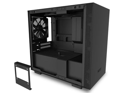 NZXT H210 - Mini-ITX PC Gaming Case - Front I/O USB Type-C Port - Tempered Glass Side Panel - Cable Management System - Water-Cooling Ready - Radiator Bracket - Steel Construction - Black