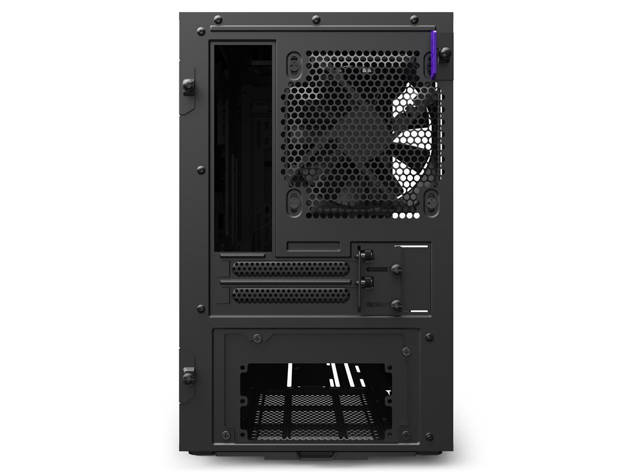 NZXT H210i - Mini-ITX PC Gaming Case - Front I/O USB Type-C Port - Tempered Glass Side Panel Cable Management - Water-Cooling Ready - Integrated RGB Lighting - Steel Construction - Black
