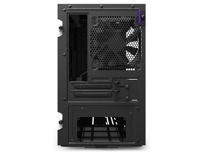 NZXT H210i - Mini-ITX PC Gaming Case - Front I/O USB Type-C Port - Tempered Glass Side Panel Cable Management - Water-Cooling Ready - Integrated RGB Lighting - Steel Construction - White/Black