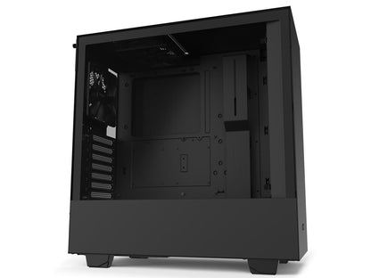 NZXT H510 - Compact ATX Mid-Tower PC Gaming Case - Front I/O USB Type-C Port - Tempered Glass Side Panel - Cable Management System - Water-Cooling Ready - Steel Construction - Black, CA-H510B-B1