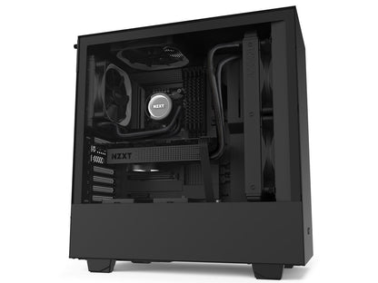 NZXT H510 - Compact ATX Mid-Tower PC Gaming Case - Front I/O USB Type-C Port - Tempered Glass Side Panel - Cable Management System - Water-Cooling Ready - Steel Construction - Black, CA-H510B-B1