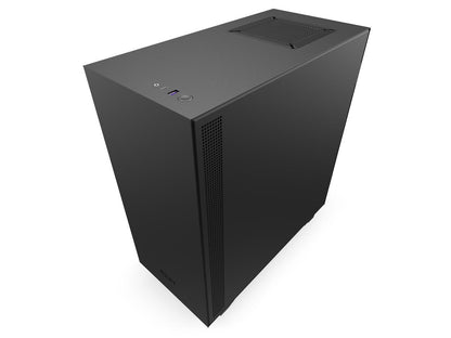 NZXT H510i - Compact ATX Mid-Tower PC Gaming Case - Front I/O USB Type-C Port - Vertical GPU Mount - Tempered Glass Side Panel - Integrated RGB Lighting- Water-Cooling Ready - Black/Red