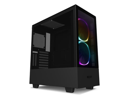 NZXT H510 Elite - Premium Mid-Tower ATX Case PC Gaming Case - Dual-Tempered Glass Panel - Front I/O USB Type-C Port - Vertical GPU Mount - Integrated RGB Lighting - Water-Cooling Ready - Black, CA-H510E-B1
