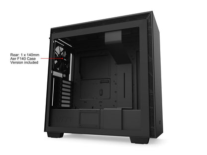 NZXT H710 - ATX Mid Tower PC Gaming Case - Front I/O USB Type-C Port - Quick-Release Tempered Glass Side Panel - Cable Management System - Water-Cooling Ready - Steel Construction - Black
