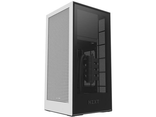 NZXT H1 CA-H16WR-W1-US Matte White SGCC Steel / Tempered Glass Mini-ITX Computer Case with 650W SFX-L 80Plus Gold Fully Modular Power Supply and 140mm AIO Liquid Cooler