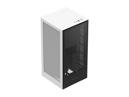 NZXT H1 CA-H16WR-W1-US Matte White SGCC Steel / Tempered Glass Mini-ITX Computer Case with 650W SFX-L 80Plus Gold Fully Modular Power Supply and 140mm AIO Liquid Cooler