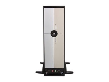 Rosewill - Black & Silver, 0.8mm SGCC Steel Slim Micro ATX Computer Case with ATX12V Flex 300W Power Supply - R379-M