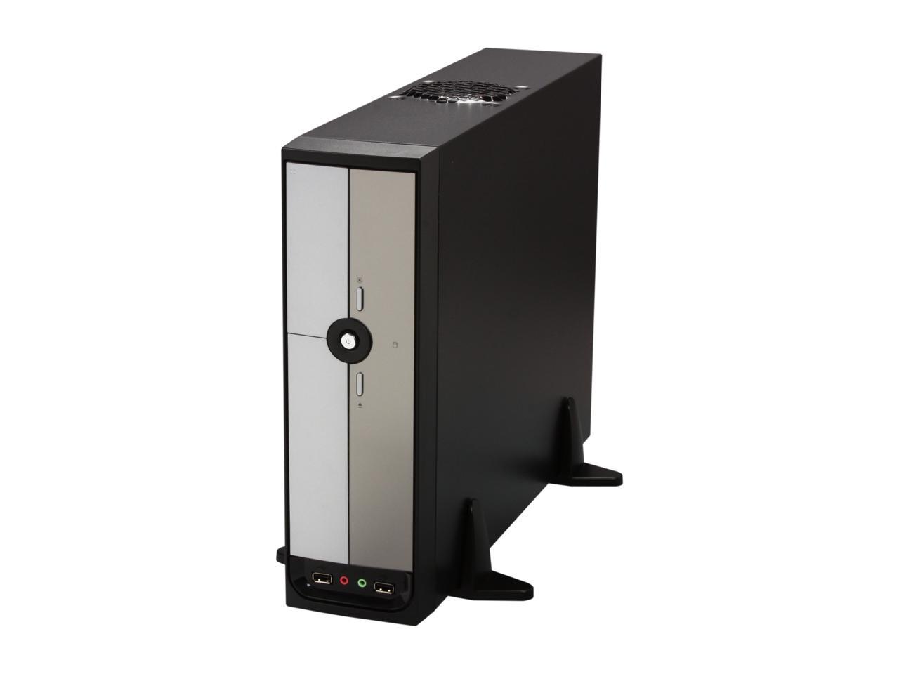 Rosewill - Black & Silver, 0.8mm SGCC Steel Slim Micro ATX Computer Case with ATX12V Flex 300W Power Supply - R379-M