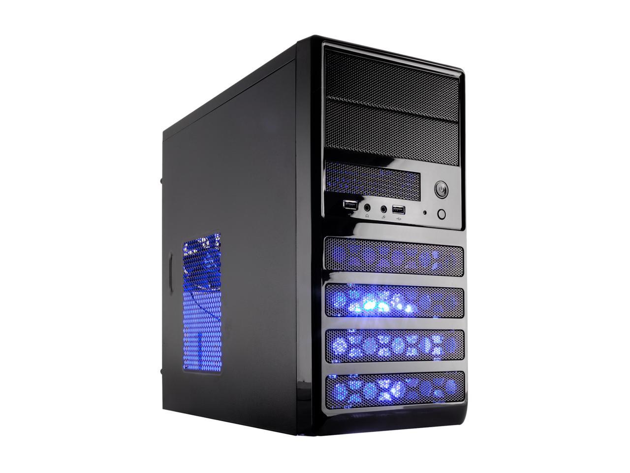 Rosewill RANGER-M - Dual-Fan Micro ATX Mini Tower Computer Case with Blue LED Lighting