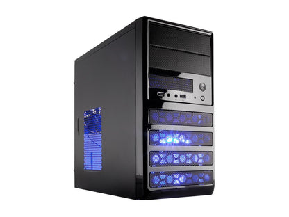 Rosewill RANGER-M - Dual-Fan Micro ATX Mini Tower Computer Case with Blue LED Lighting