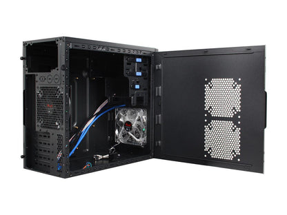 Rosewill - Micro ATX Mini Tower Computer Case - Dual USB 3.0 Ports, Dual Fans Included, Supports Up to Four (4) Fans and Up to 12.5" VGA Cards - LINE-M
