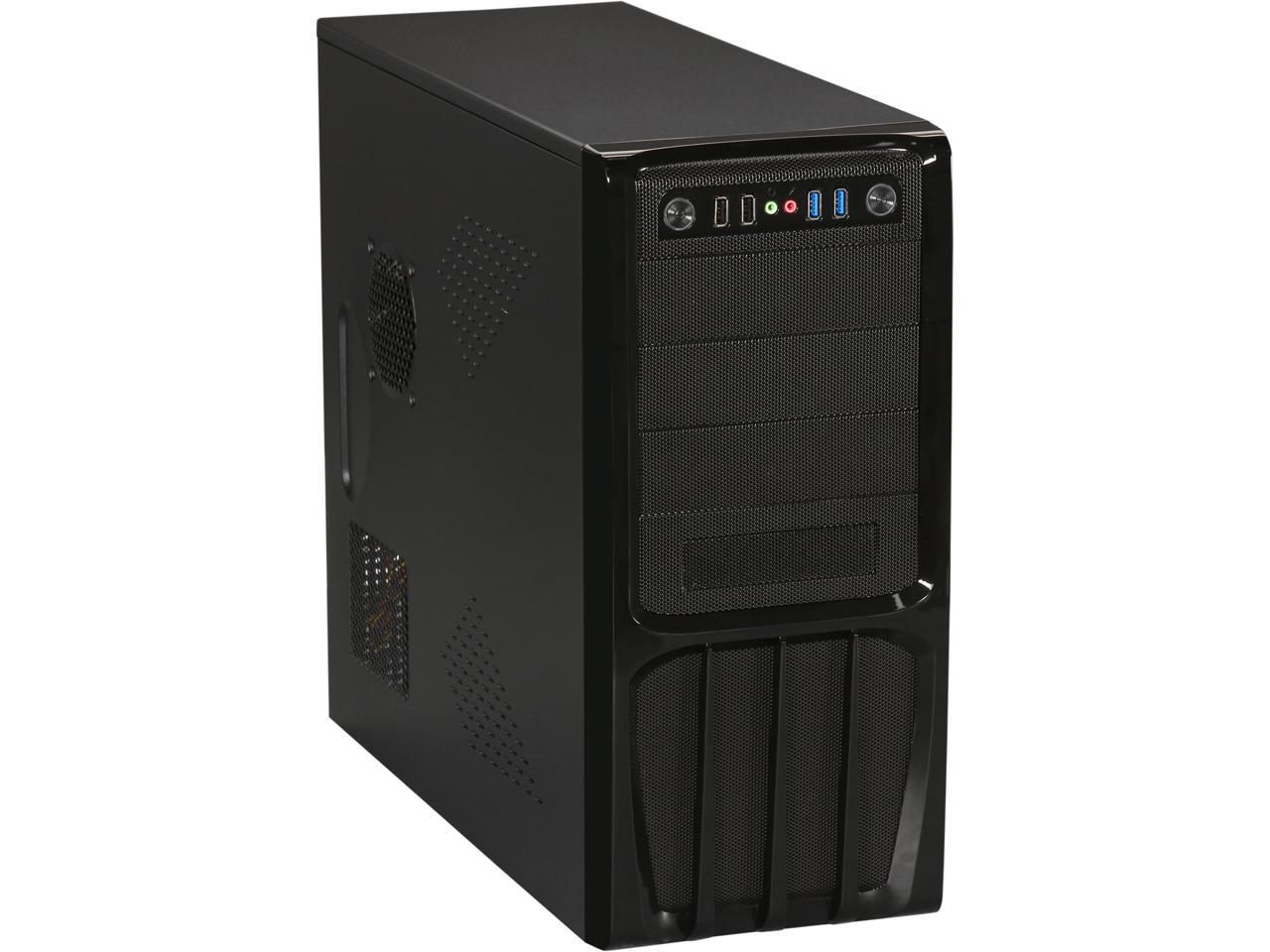Rosewill - Black, Hot-Dipped Galvanized Steel ATX Mid Tower Computer Case with 500W Power Supply - R536-BK