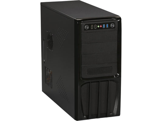 Rosewill - Black, Hot-Dipped Galvanized Steel ATX Mid Tower Computer Case with 500W Power Supply - R536-BK