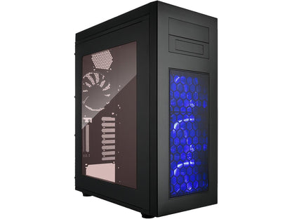 Rosewill ATX Full Tower Gaming PC Computer Case with Blue LED Fans, E-ATX Support, Dual PSU Support, Optional 360mm Water Cooling Radiator, up to 7 Fan Support - RISE Glow